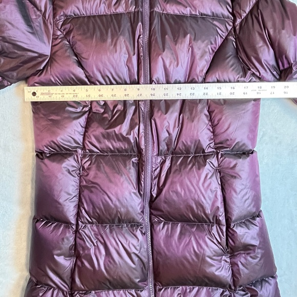 Eddie Bauer Luna Peak Down Puffer Parka Jacket Coat w/ Hood Eggplant Plum sz M - Picture 12 of 16